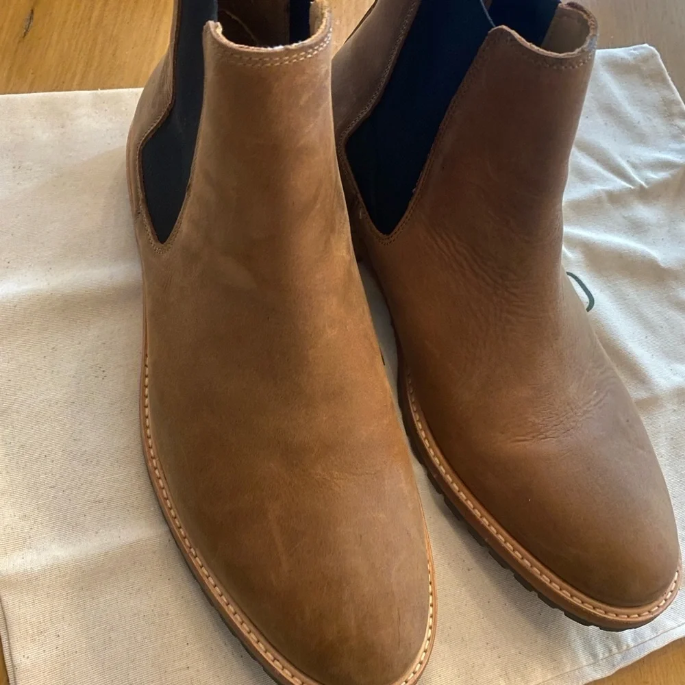 Men’s Brown Chelsea Marco Ankle Leather Nisolo Boots New Size 11